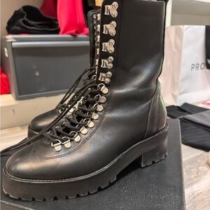 The Kooples Black Lace-Up Women's Boots